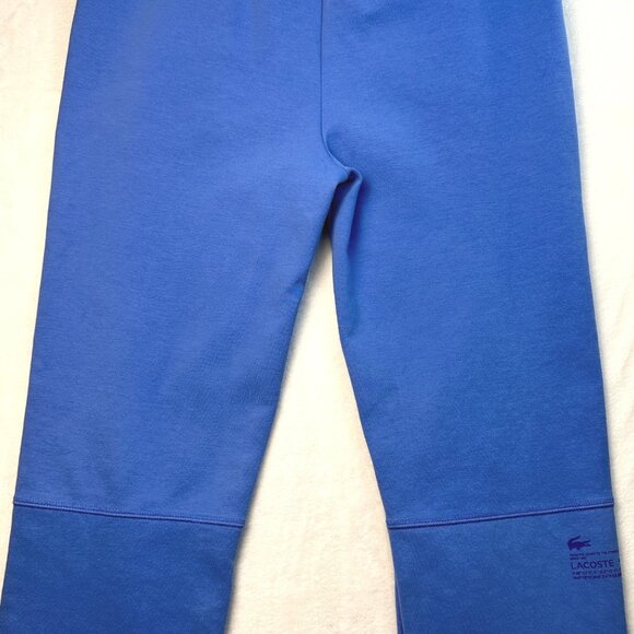 Lacoste Mens Joggers Blue Size 34 Sweatpants Logo Cuffed High-End Loungewear - Picture 9 of 15